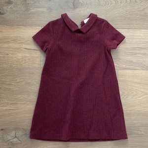 Girls burgundy short sleeve Zara dress